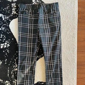Plaid H&M Skinny Fit Dress Pants